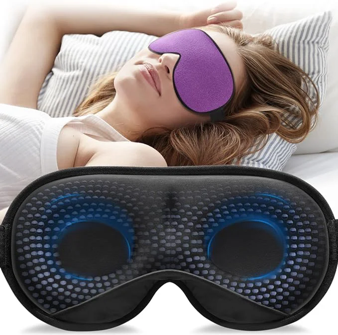 Breathable YFONG Weighted Sleep Mask Women Men 3D Eye Mask Blocking Lights Sleeping Mask Lightweight