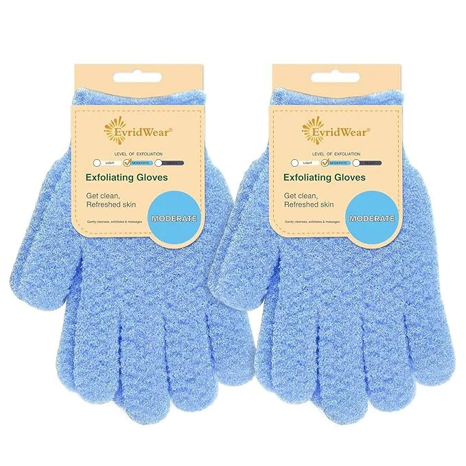 Fashionable Evridwear Exfoliating Dual Texture Bath Gloves Artisan
