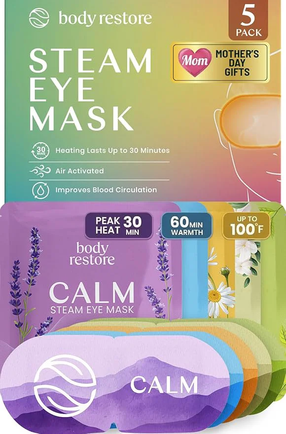Smart Body Restore Heated Eye Mask for Dry Eyes 5 Pack – Mothers Day Gifts for Mom Expertly Made