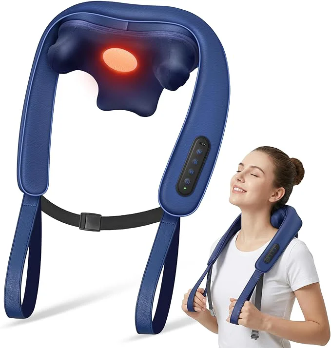 Convenient Neck Massager with Heat Cordless Neck and Shoulder Massager Professional
