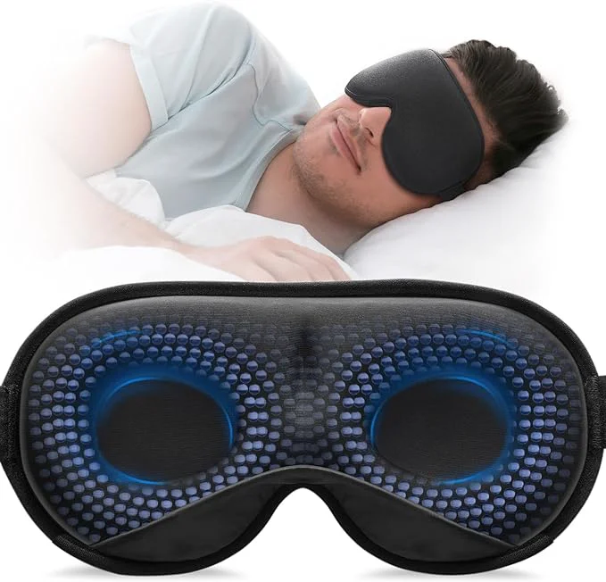 Casual YFONG Weighted Sleep Mask Women Men 3D Blocking Lights Sleeping Mask Pressure Relaxed