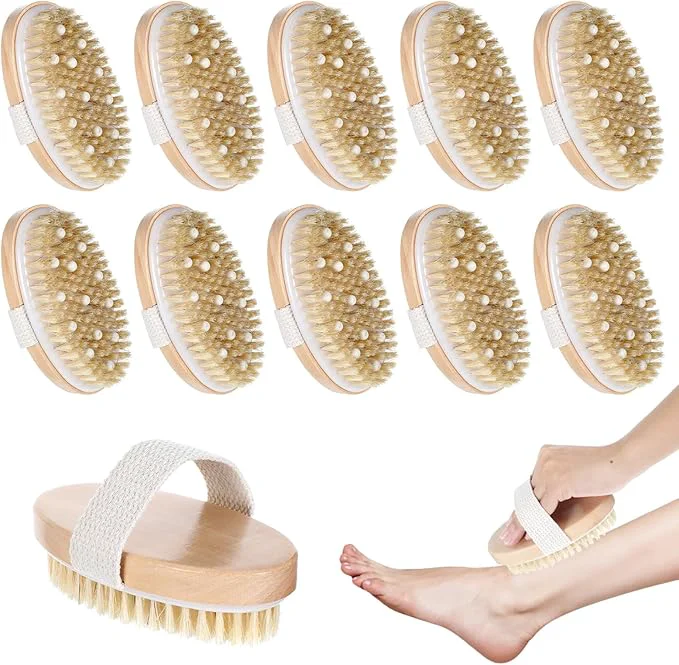 Carefully Designed 10 Pcs Dry Brushes for Body Dry Brushing Body Brush Exfoliating Brush Dependable