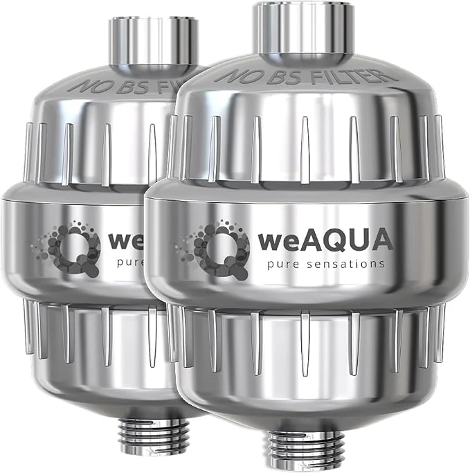 Premium Material weAQUA Heavy Duty Shower Filter Family 2 PACK – 99 Removal Specialty