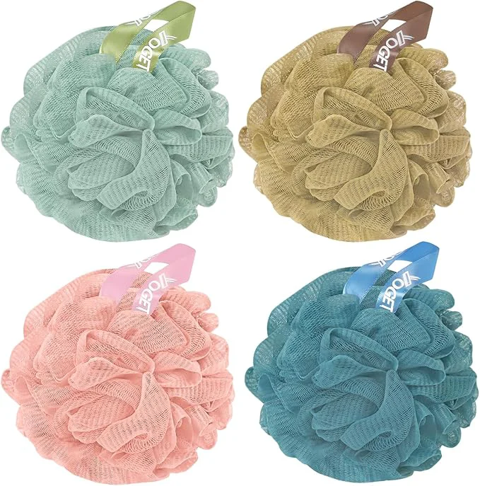 Lightweight Yoget 4 Pack Shower Loofah Sponge 60G Bath Sponge Soothe Skin Sophisticated