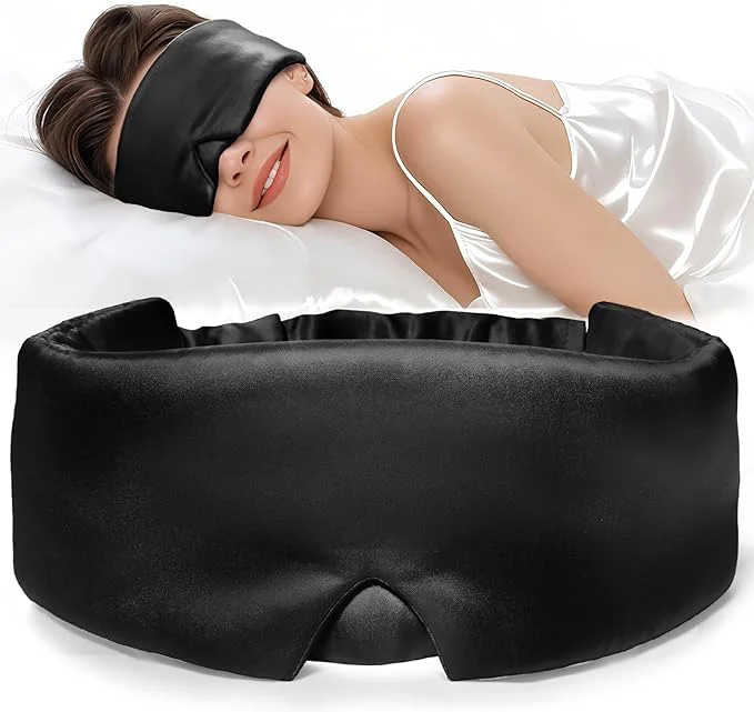 Efficient LitBear Silk Sleep Mask for Women Men Adjustable Mulberry Silk Sleep Eye Casual