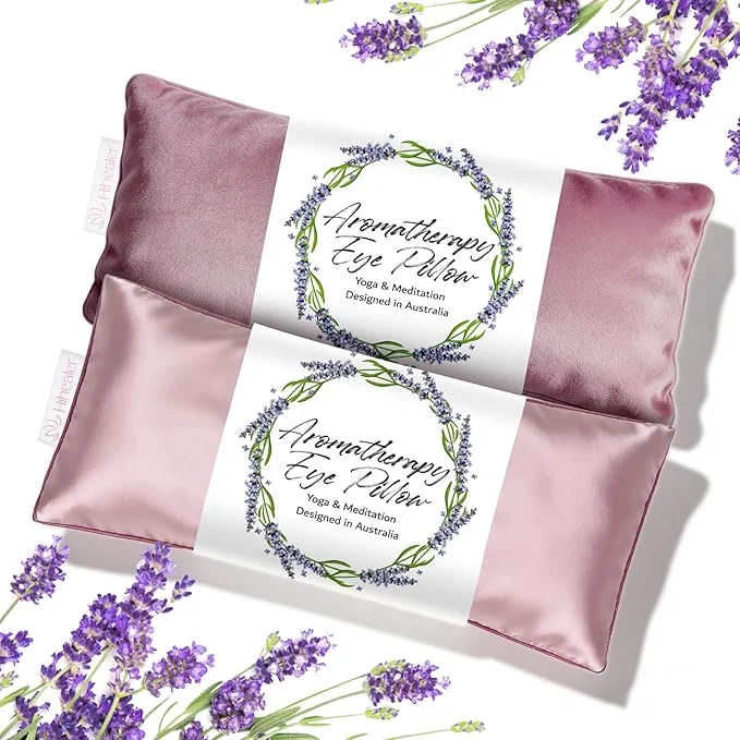 Long-Lasting Weighted Eye Mask for Sleep Meditation Lavender Eye Pillow Heated for Headache Traditional
