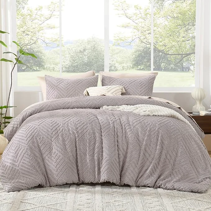 Unique Litanika King Size Comforter Set Milk Coffee 3 Pieces Cream Tufted Boho Farmhouse Bedding Comforter Sets Lightweight Fluffy Comforter Bed Set for All Season 104x90In Comforter and 2 Pillowcases Environmentally Friendly