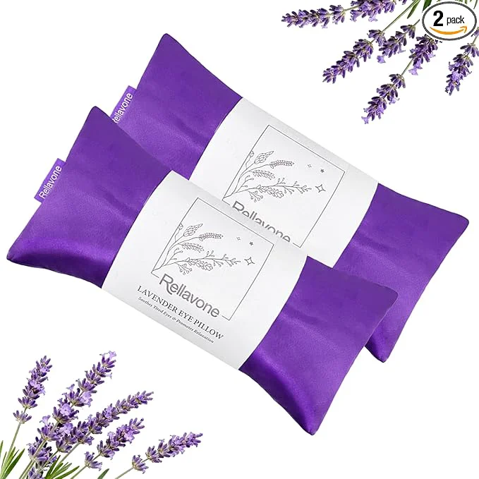 Refined Lavender Eye Pillow for Relaxation Washable Weighted Eye Mask Organic