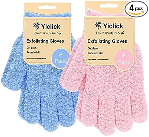 Fine Yiclick Heavy Exfoliating Gloves Exfoliating Body Scrubber Refined