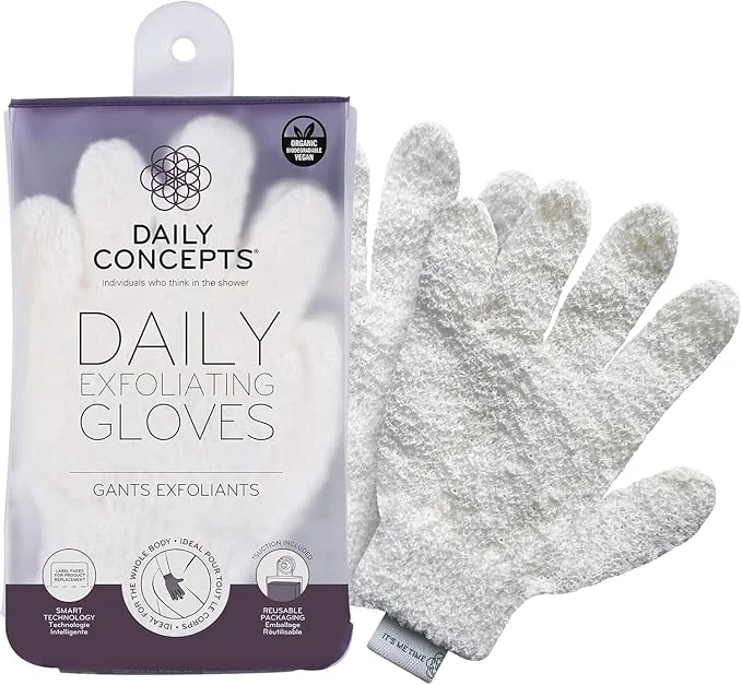 Reliable Daily Exfoliating Gloves Reusable Packaging Created to Instantly Polish and Enhanced