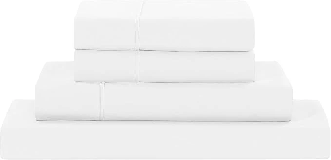 Unique Modern Threads Soft Microfiber Solid Sheets - Luxurious Microfiber Bed Sheets - Includes Flat Sheet Fitted Sheet with Deep Pockets amp Pillowcases White King Environmentally Friendly