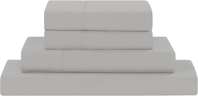 Optimized Modern Threads Soft Microfiber Solid Sheets - Luxurious Microfiber Bed Sheets - Includes Flat Sheet Fitted Sheet with Deep Pockets amp Pillowcases Vapor Blue Full Healthy