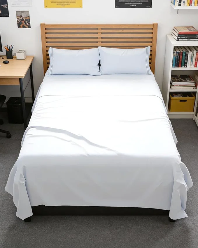 Traditional Full XL Bed Sheet - 4 Piece Full XL Bed Sheets Set - Soft Breathable amp Cooling - Hotel Luxury Bedding for Women Men Kids Teens Boys amp Girls - Deep Pockets Comfy Fade and Wrinkle - White Original