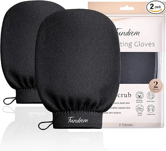 Modern Exfoliating Gloves 2 Pcs Korean Exfoliating Mitts Body Scrub Effective