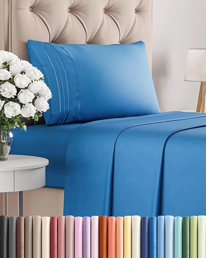 Flexible Twin XL Size 3 Piece Sheet Set - Comfy Breathable amp Cooling Bed Sheets Set - Hotel Luxury Bedding for Women Men Kids Teens Boys amp Girls - Deep Pockets Soft Wrinkle - Oeko-Tex - Royal Blue Reliable