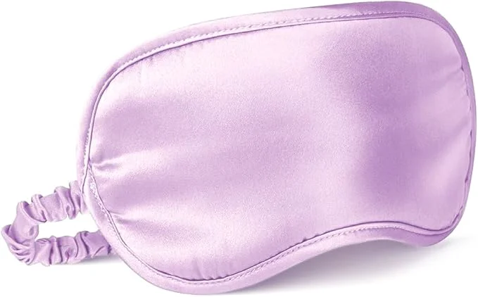 Effective LULUSILK Mulberry Silk Sleep Mask Lavender Silk Eye Cover Soft