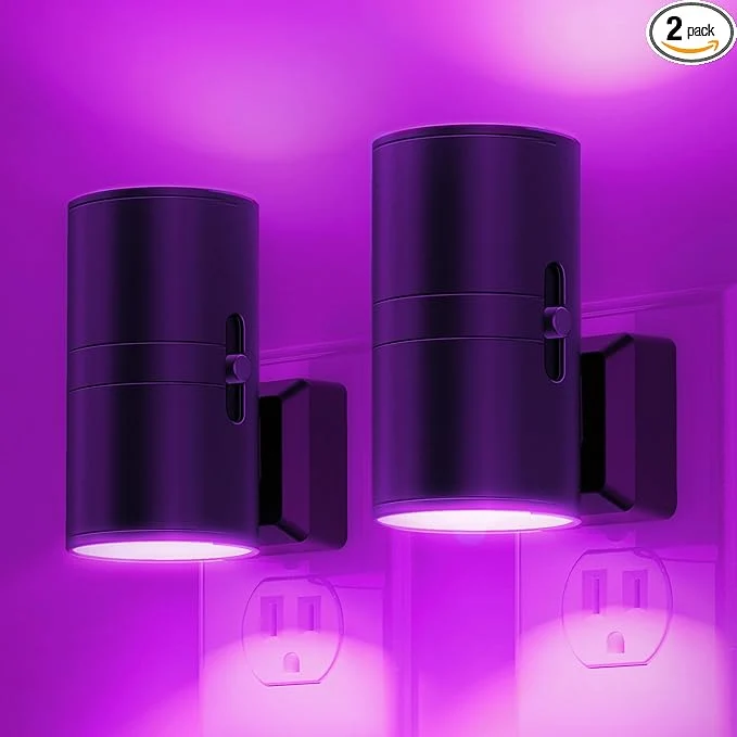 Environmentally Friendly L LOHAS LED Purple Night Light Night Lights Plug into Wall Flexible
