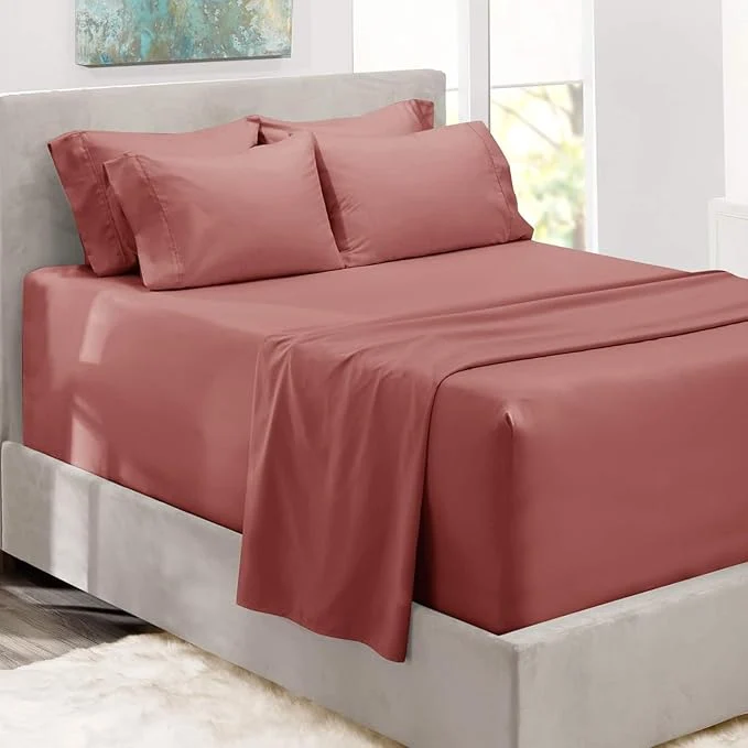 Unique Hearth amp Harbor Bed Sheets Luxury Soft 6 Piece Bed Sheet Set Extra Deep Pocket Fitted Sheets Fits Mattress up to 21 quot Double Brushed Bedding Sheets amp Pillowcases Efficient