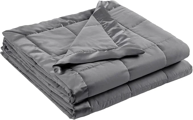 Eco-Friendly Madison Park Windom Down Blanket Premium 3M Scotchgard Moisture Wicking Treatment Lightweight and Soft Bed Cover For All Season Satin Trim Charcoal Full Queen Healthy