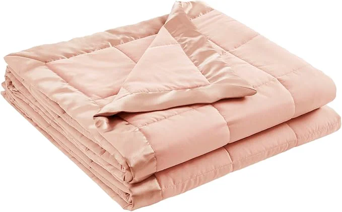 Carefully Designed Madison Park Windom Down Blanket Premium 3M Scotchgard Moisture Wicking Treatment Lightweight and Soft Bed Cover For All Season Satin Trim Blush Full Queen Genuine