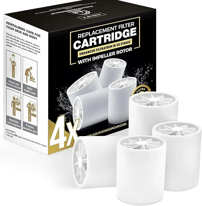 Premium Material AquaHomeGroup 20-Stage Premium Shower Filter Cartridge Effective