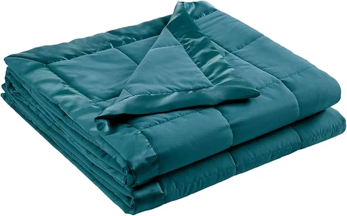 Casual Madison Park Windom Down Blanket Premium 3M Scotchgard Moisture Wicking Treatment Lightweight and Soft Bed Cover For All Season Satin Trim Teal Twin User-Friendly