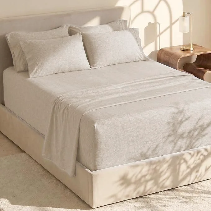 Flexible Hearth amp Harbor Bed Sheets Luxury Soft 6 Piece Bed Sheet Set Extra Deep Pocket Fitted Sheets Fits Mattress up to 21 quot Double Brushed Bedding Sheets amp Pillowcases Responsible