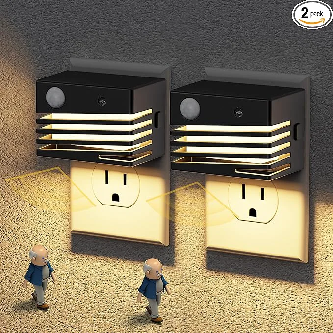 Classic JandCase Motion Sensor Night Light Night Lights Plug into Wall Dusk to Dawn Top-Quality