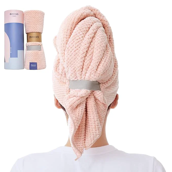 Flexible Microfiber Hair Towel Wrap for Women Anti Frizz Large Ultra-Soft Hands- Sophisticated