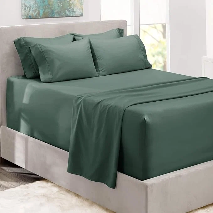 Dependable Hearth amp Harbor Bed Sheets Luxury Soft 6 Piece Bed Sheet Set Extra Deep Pocket Fitted Sheets Fits Mattress up to 21 quot Double Brushed Bedding Sheets amp Pillowcases Refined