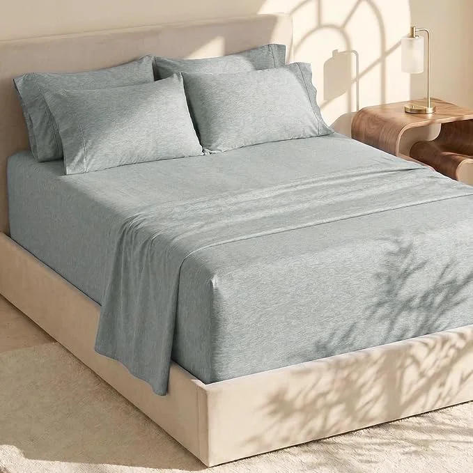 Authentic Hearth amp Harbor Bed Sheets Luxury Soft 6 Piece Bed Sheet Set Extra Deep Pocket Fitted Sheets Fits Mattress up to 21 quot Double Brushed Bedding Sheets amp Pillowcases Clean