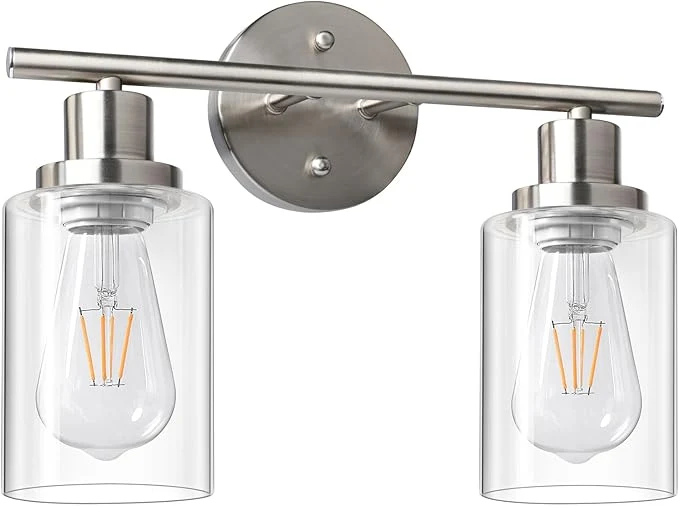 Excellent Unicozin 2 Light Vanity Lights Brushed Nickel Wall Sconce Light Exceptional