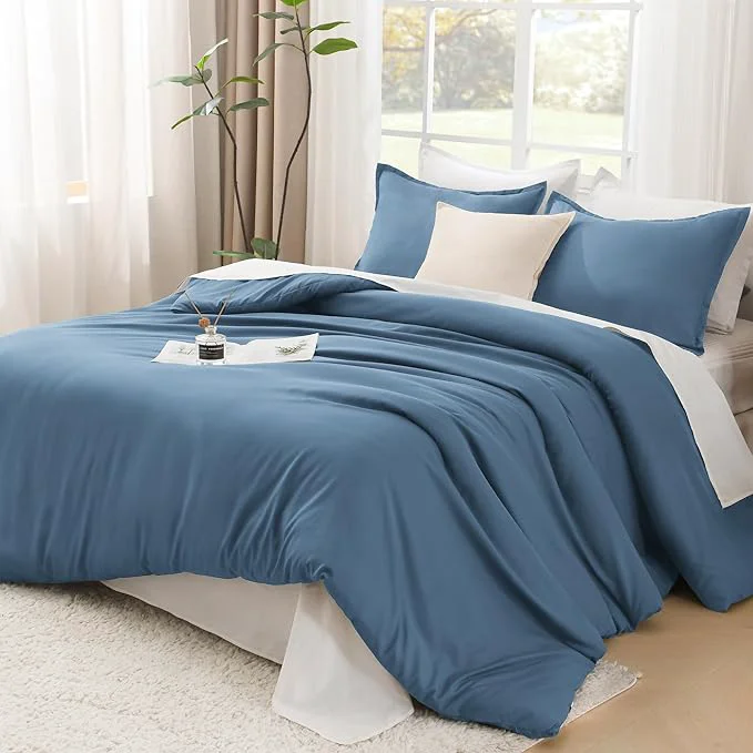 Specialty Litanika Comforters Twin XL Size Ocean Blue 2 Pieces Lightweight Solid Bedding Set amp Collections All Season Fluffy Bed Set 68x92 Inches Comforter amp 1 Pillowcase Casual