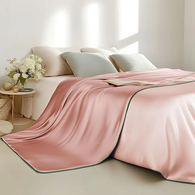 Exclusive Sheal Cooling Comforter Queen Size 80 39 39 x 90 39 39 Q-Max Rating of gt 0.4 Double-Sided Cool Tech Comforter amp Colors All-Season Lightweight Blanket to Quickly Cool Down Peach Pink Fine