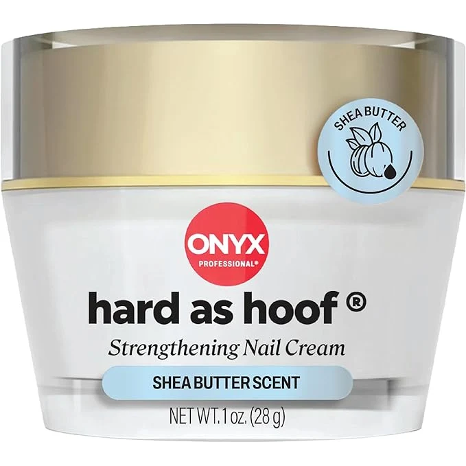 Long-Lasting Onyx Professional Hard as Hoof Nail Strengthening Cream Shea Butter Scent Powerful