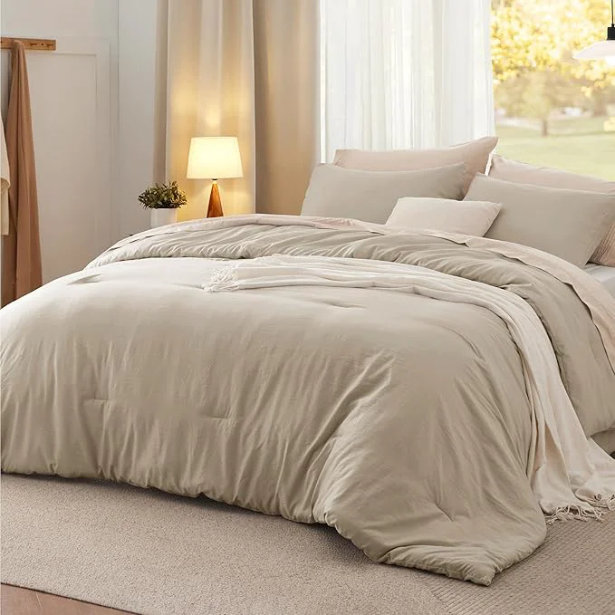 High-Quality Bedsure Queen Comforter Set Sand Soft Prewashed Bedding for All Seasons 3 Pieces GentleSoft™ Bed Set 1 Lightweight Comforter 90 quot x90 quot and 2 Pillowcases 20 quot x26 quot Official