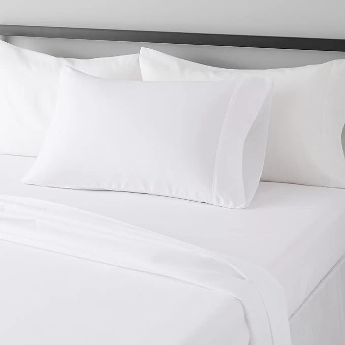 Sophisticated Amazon Basics Ultra-Soft Breathable Wrinkle- Microfiber 3-Piece Bed Sheet Set with 14-Inch Deep Pockets College Dorm-Friendly Twin XL Bright White Unique