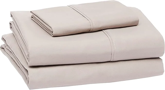 Trendy Amazon Basics Lightweight Super Soft Easy Care Microfiber 3-Piece Twin XL Sheet Set with 14-Inch Deep Pockets Taupe Solid Selected