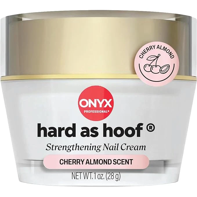 Environmentally Friendly Onyx Professional Hard as Hoof Nail Strengthening Cream Cherry Almond Scent Certified
