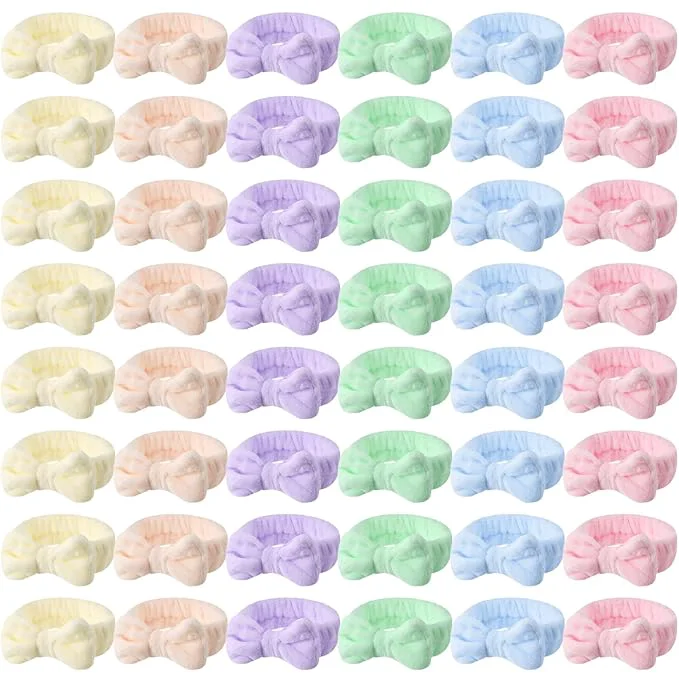 Fast WILLBOND 48 Pieces Spa Headband Bulk Skincare Headbands Face Wash Makeup High-Quality