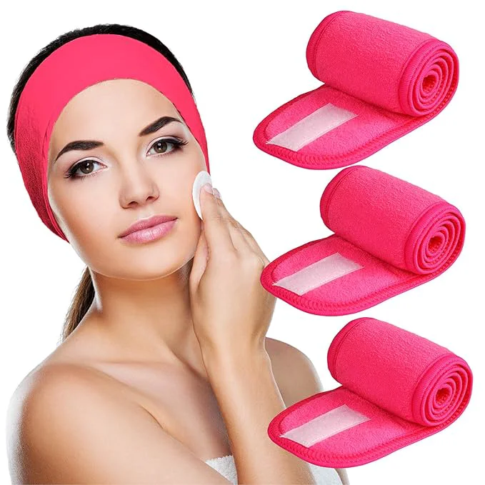 Casual Denfany 3 Pack Makeup Headband Ultra Soft Adjustable Spa Facial Headbands Top-Quality