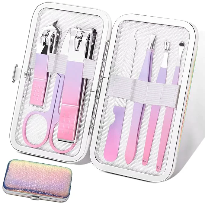 Versatile Aceoce Manicure Set Women Nail Clippers Professional Manicure Pedicure Kit Functional