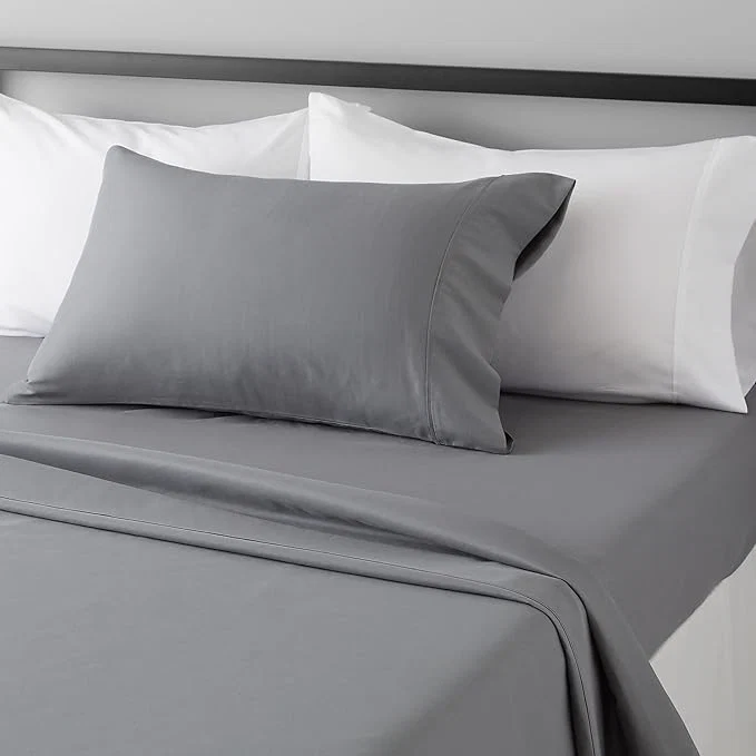 Top-Quality Amazon Basics Lightweight Breathable Brushed Microfiber 3-Piece Bed Sheet Set With 14-Inch Deep Pockets Wrinkle Resistant Twin XL Dark Gray Solid Original Design