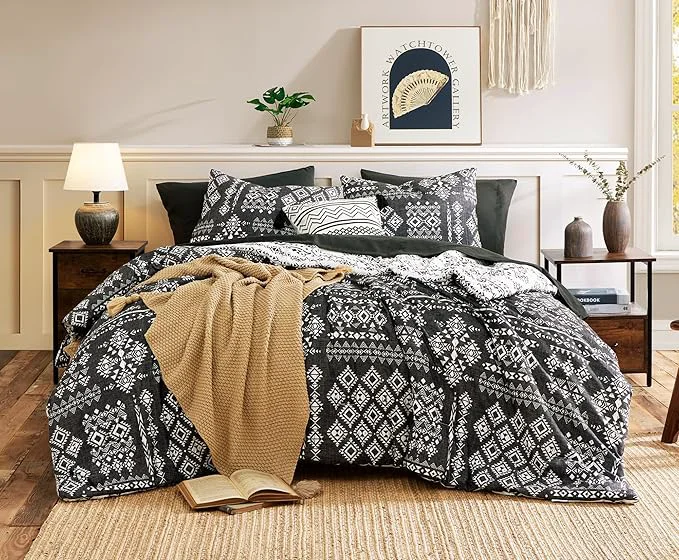 Fine Crafted Geniospin Full Comforter Set - 7 Pieces Bed in a Bag Comfortable Western Bedding Sets for All Seasons Lightweight Soft Boho Comforter Bed Set with Sheets Pillowcases amp Shams Trendy