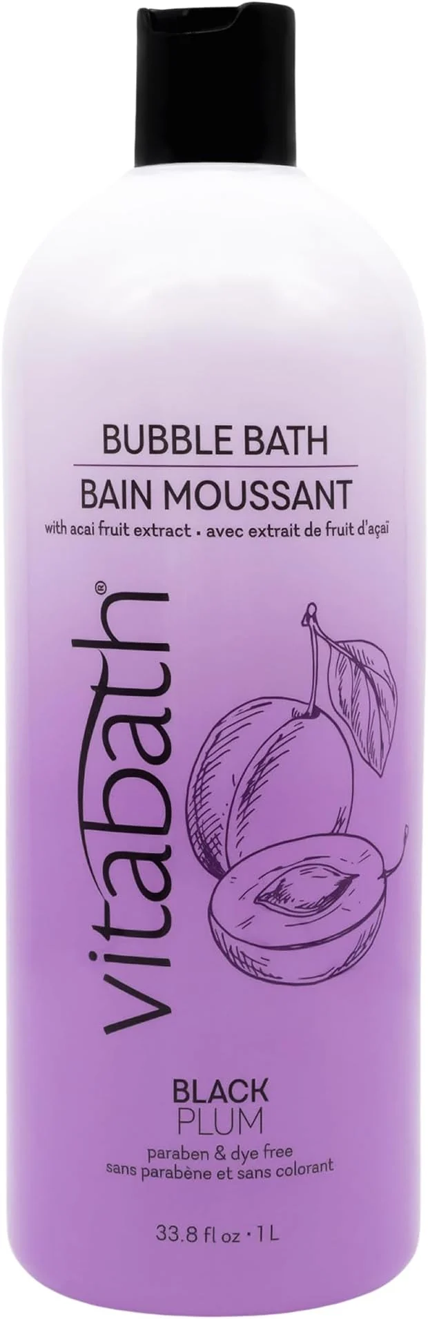 Functional Vitabath Black Plum Bubble Bath Rich Foaming Soak Top-Quality