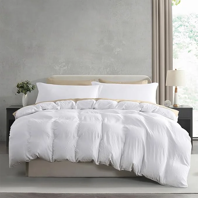 Crafted Nestl White California King Duvet Cover Sets - Soft Prewashed Cal King Duvet Cover 3 Piece with Zipper Closure 1 Duvet Cover 104x98 inches and 2 Pillow Shams - No Comforter Organic