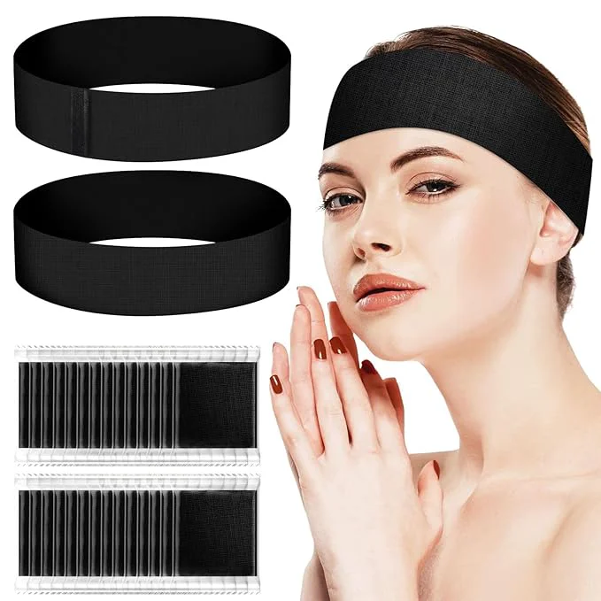 Professional Noverlife 100PCS Disposable Spa Facial Headbands Stretch Soft Skin Care Hair Flexible