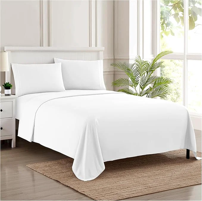 Artisan King Size Sheets - Breathable Luxury Bed Sheets with Full Elastic amp Secure Corner Straps Built In - 1800 Supreme Collection Extra Soft Deep Pocket Bedding Set Sheet Set King White