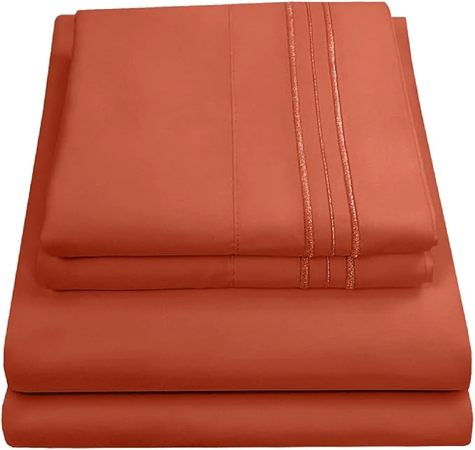 Green Queen Size Bed Sheets - Breathable Luxury Sheets with Full Elastic amp Secure Corner Straps Built In - 1800 Supreme Collection Extra Soft Deep Pocket Bedding Set Sheet Set Queen Rust Durable