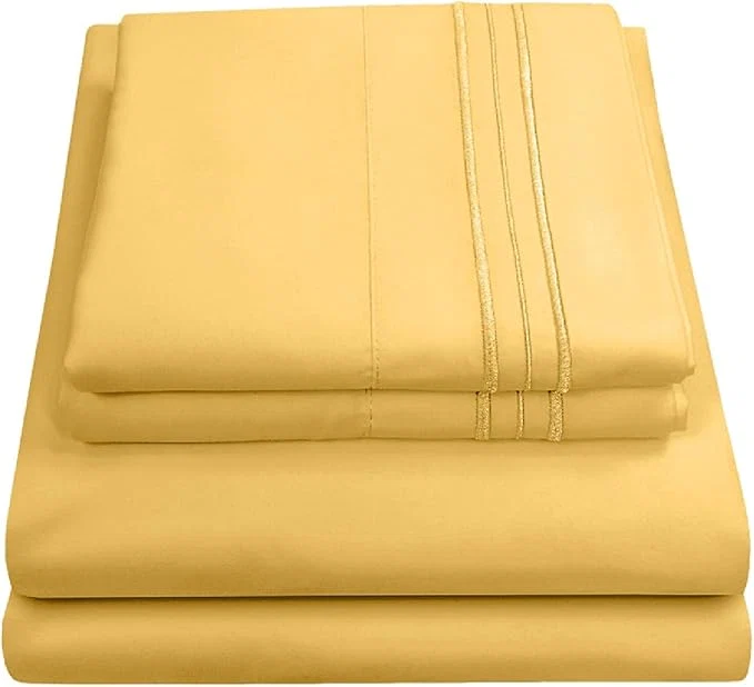 Powerful 1800 Thread Count Sheet Set – Soft Egyptian Quality Brushed Microfiber Sheets – Luxury Bedding Set with Flat Sheet Fitted Sheet 2 Pillow Cases Minimalist